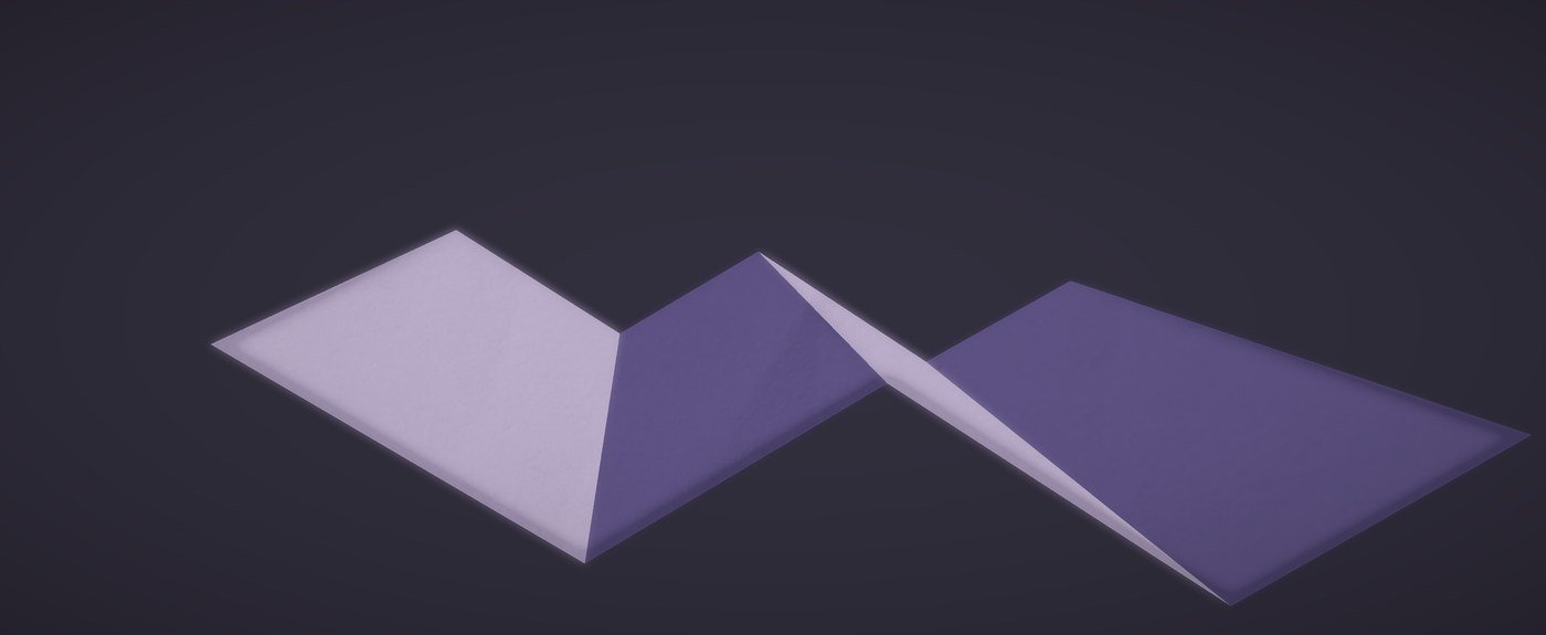 A sheet of paper opened out flat, the creases still holding their shape