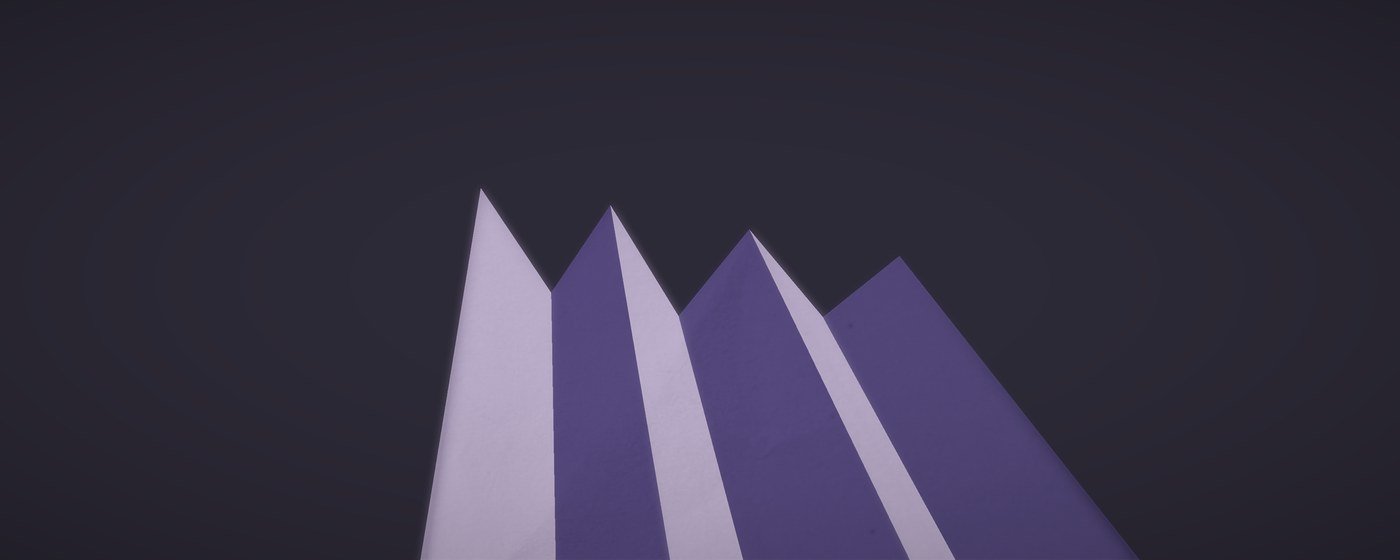 Folded paper standing in a row, each pleat catching the light differently