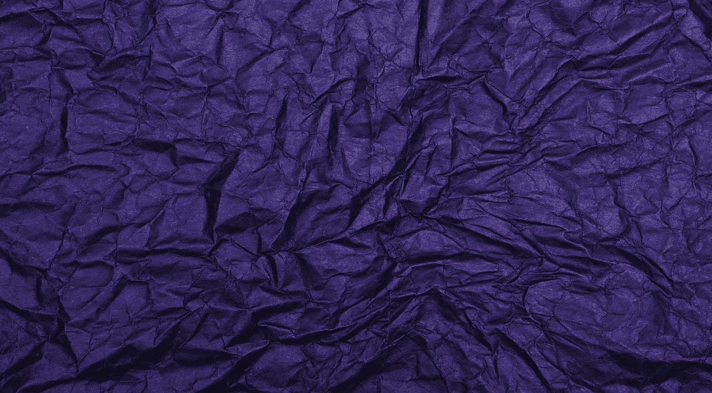 Violet crumpled paper, edge to edge